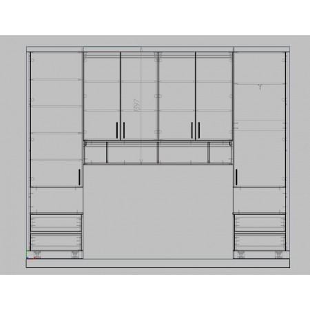 Dulap dormitor cu pat integrat A-40